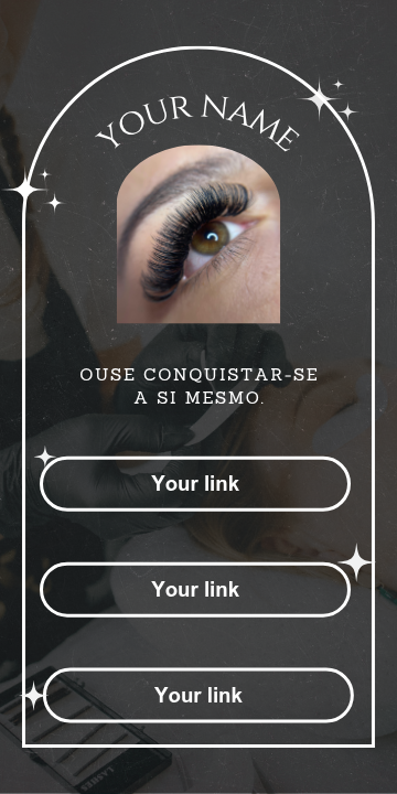 Template editável no Canva — Lash Studio · Elegante Escuro